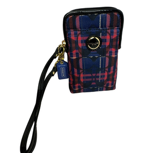 #178 Coach Y2K Tartan Plaid Vertical Wristlet